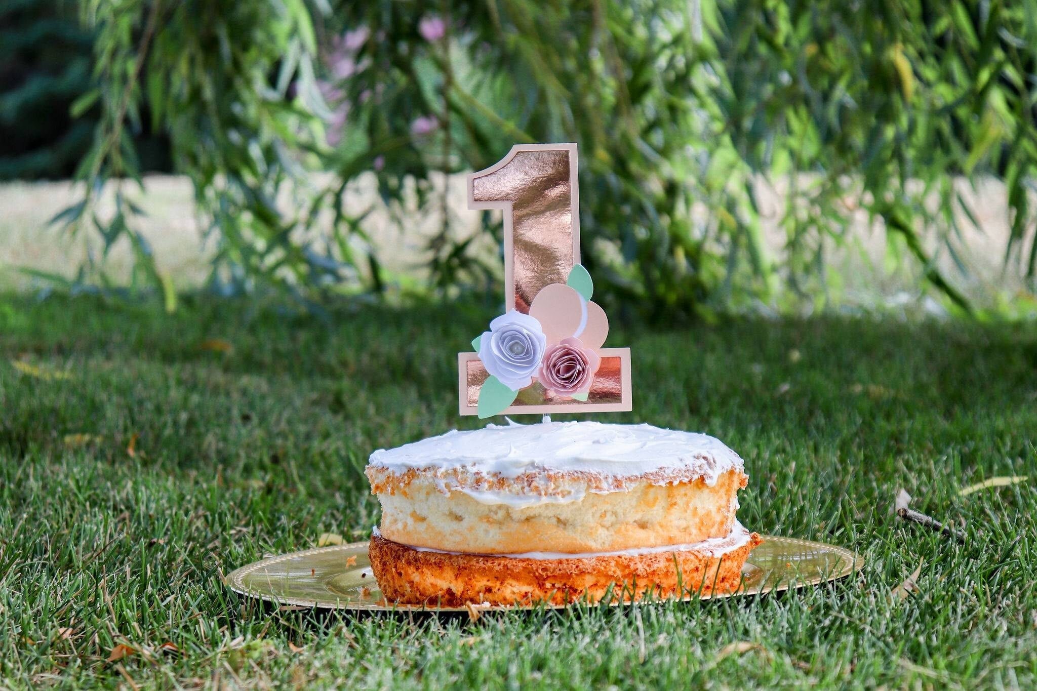 HAPPY BIRTHDAY CAKE TOPPER - PEACHY PINK – Bonjour Fête