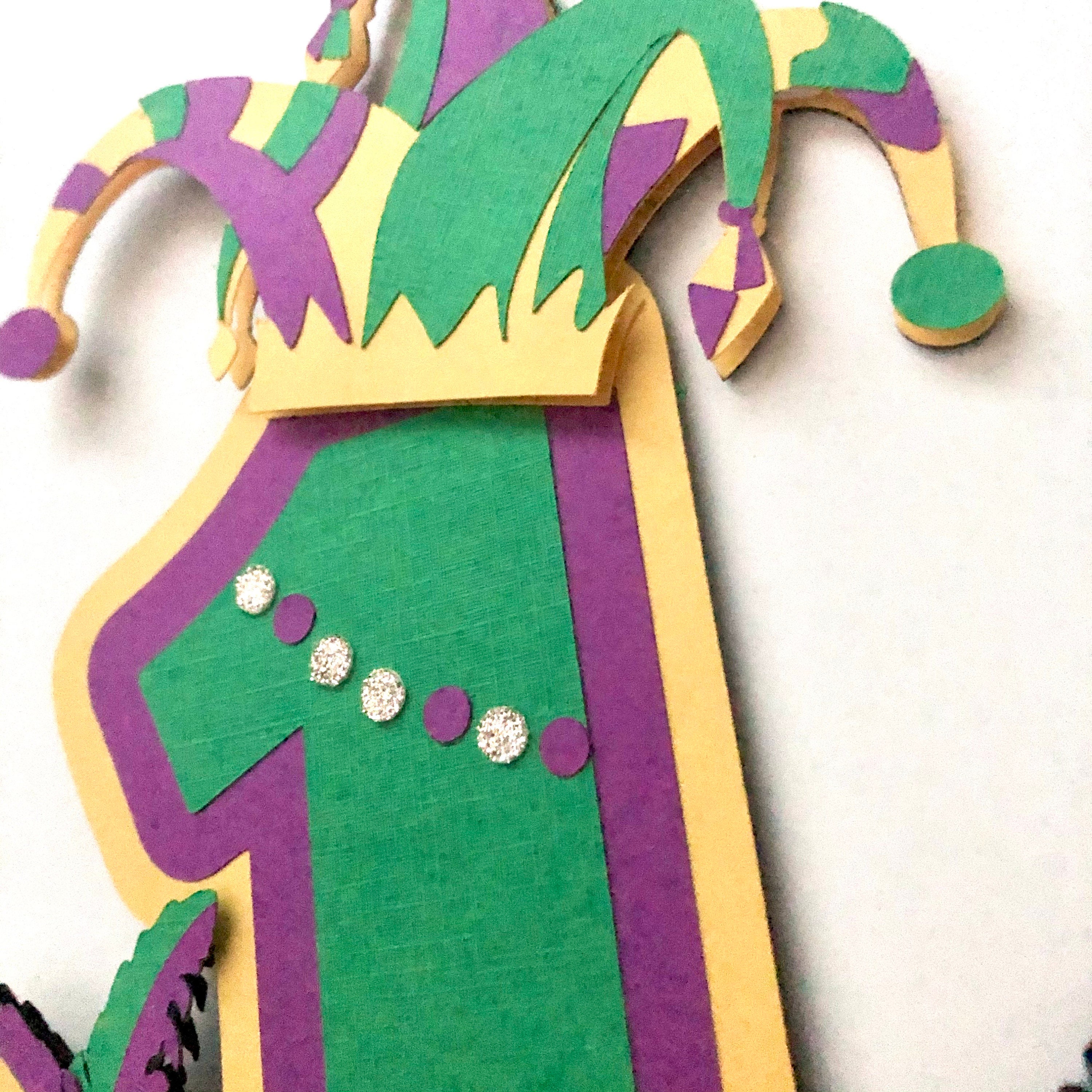 mardi gras cake topper