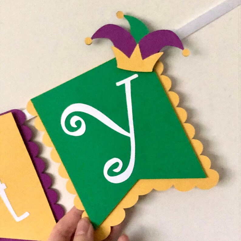 mardi gras birthday banner