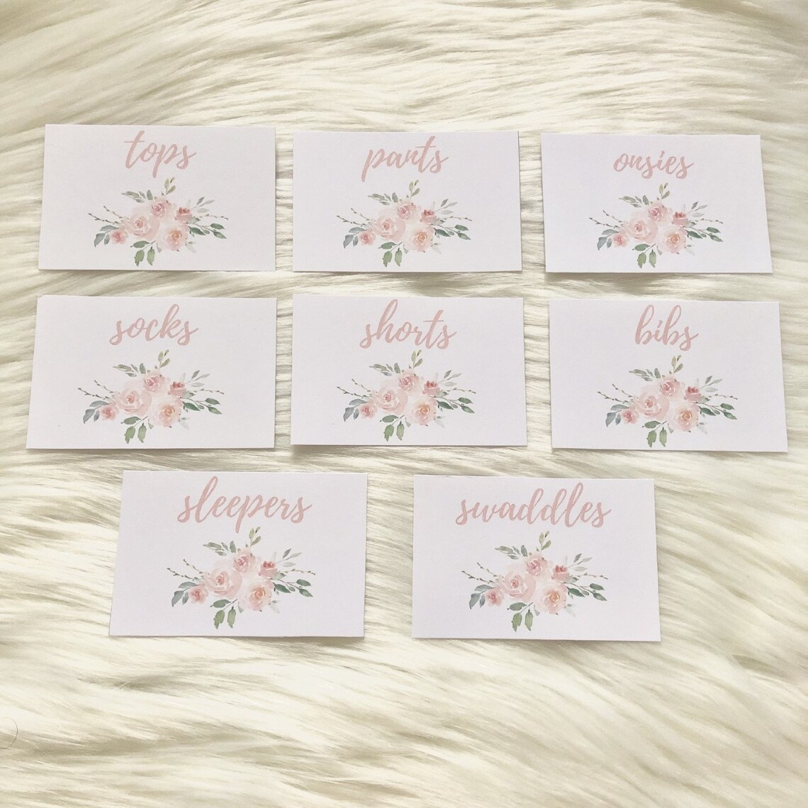 COMBO PACK Laminated Baby Closet Dividers &amp; Drawer Labels - Etsy