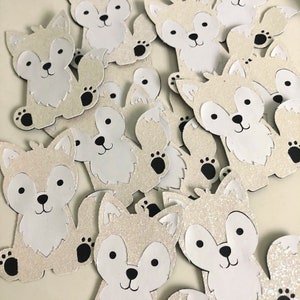 Toppers cupcakes loup Décorations de fête à thème Winter Wonderland des animaux arctiques Thème Onederland, décor de flocon de neige, bébés loups image 4