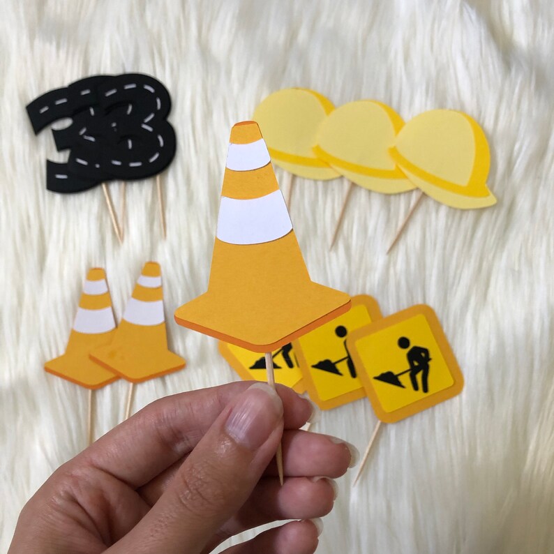 Construction Theme Cupcake Toppers Pack of 12 Cupcake Etsy