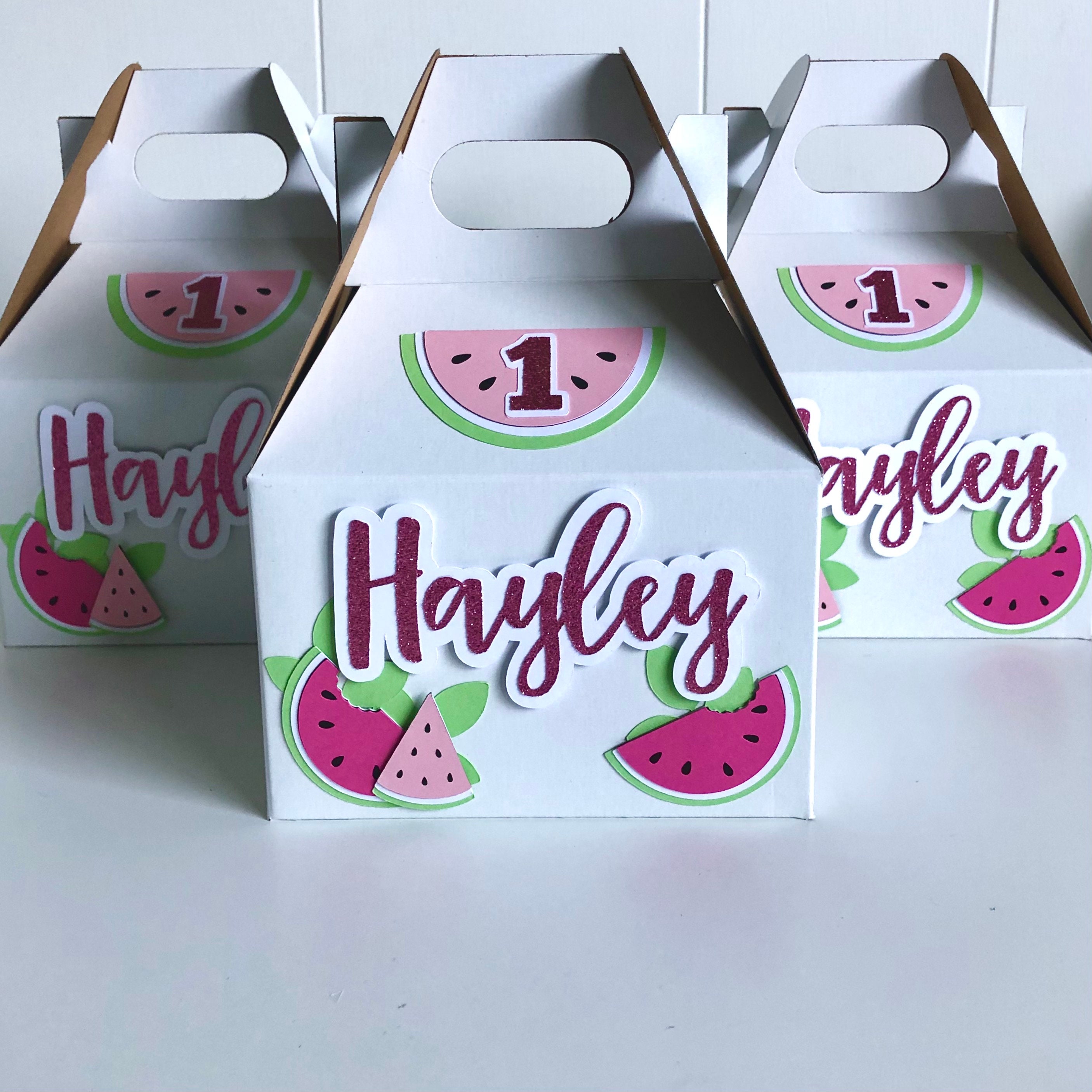 Watermelon Theme Party Favor Boxes 6x4x4 inch Gable Boxes Etsy
