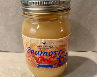 Seamoss Gel - 92 Minerals (16oz), Irish Seamoss Gel, Healthy Seamoss Gel, Weight Loss Irish Seamoss Gel with 92 Minerals, Seamoss Gel Gift