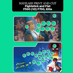 Mayflash Wydrukowana grafika i cięcie - Fightstick lub płasko - F500 V2 F700 Elite wydruk grafiki