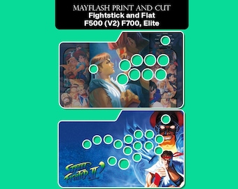 Mayflash Gedruckte Kunst und Schnitt -Fightstick oder Flat - F500 V2 F700 Elite Kunstdruck