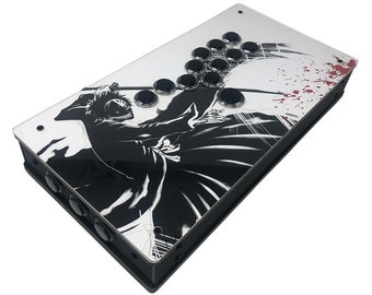 Case Only  - All Buttons with art Stickless Arcade Case Fightstick Enclosure Box