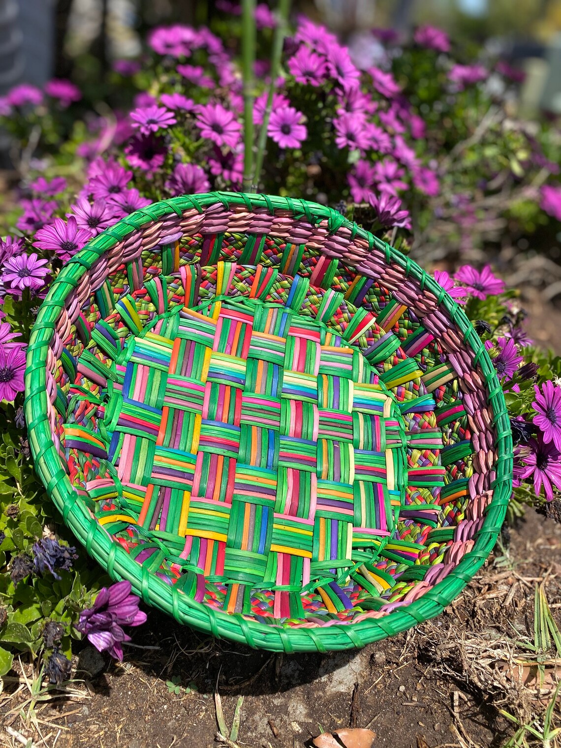 Handwoven Handmade Artisanal Peruvian Basket Organic Botanical Etsy