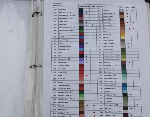 Dmc Color Chart Numerical Order