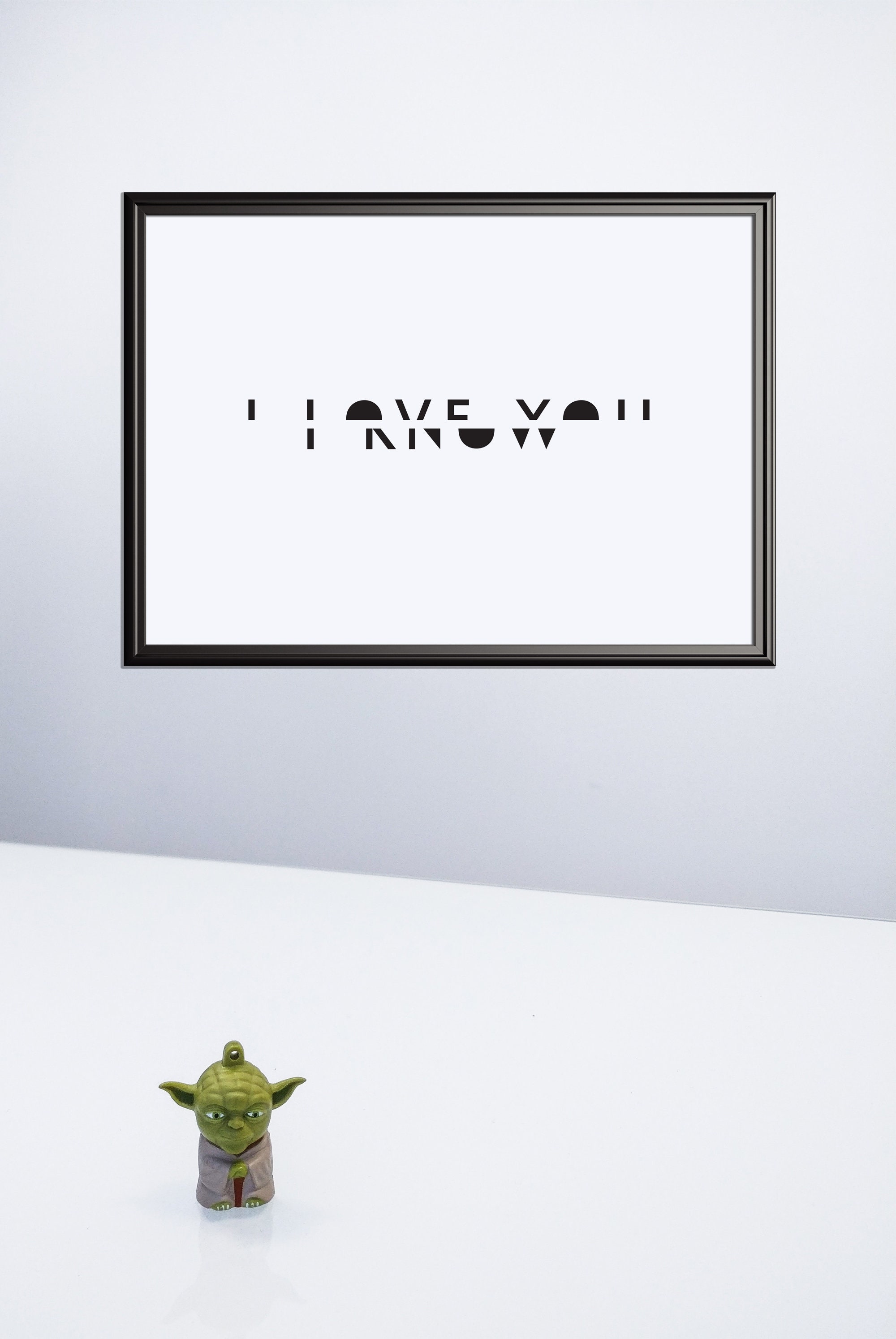 I LOVE YOU I Know Minimalist Print, Star Wars Art Print, Han Solo