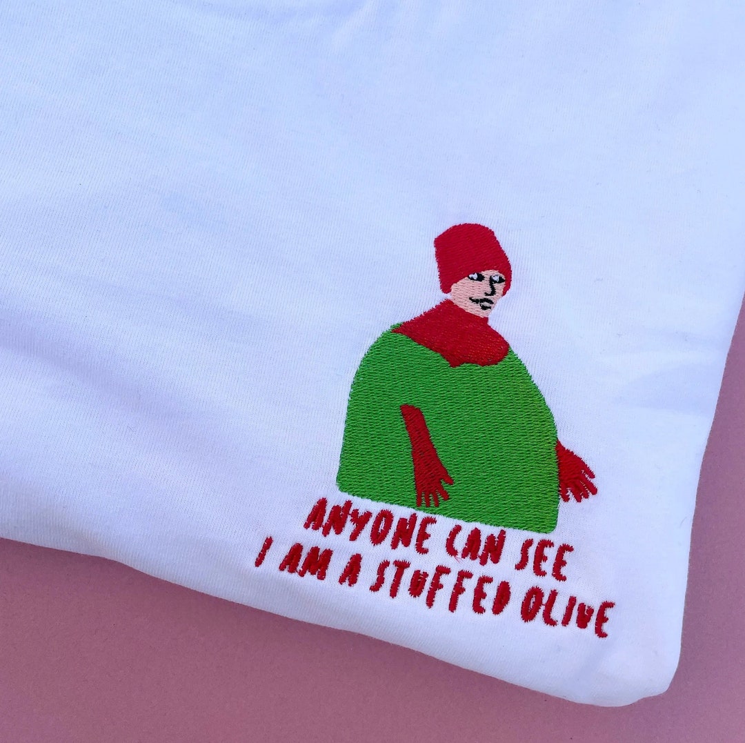 Stuffed Olive Embroidered Angus Thongs and Perfect Snogging Etsy