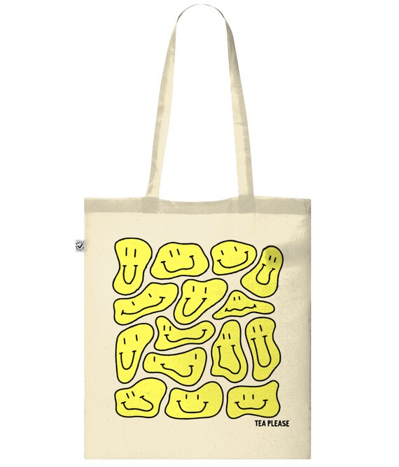 Smiley Cotton Tote Bag Cotton Tote Bag Smiley Face Graphic -  Norway