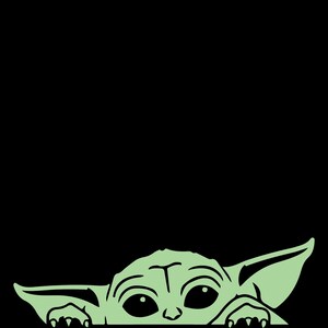 Baby Yoda Svg Yoda Peeking Svg Png Vector Baby Yoday Svg Etsy