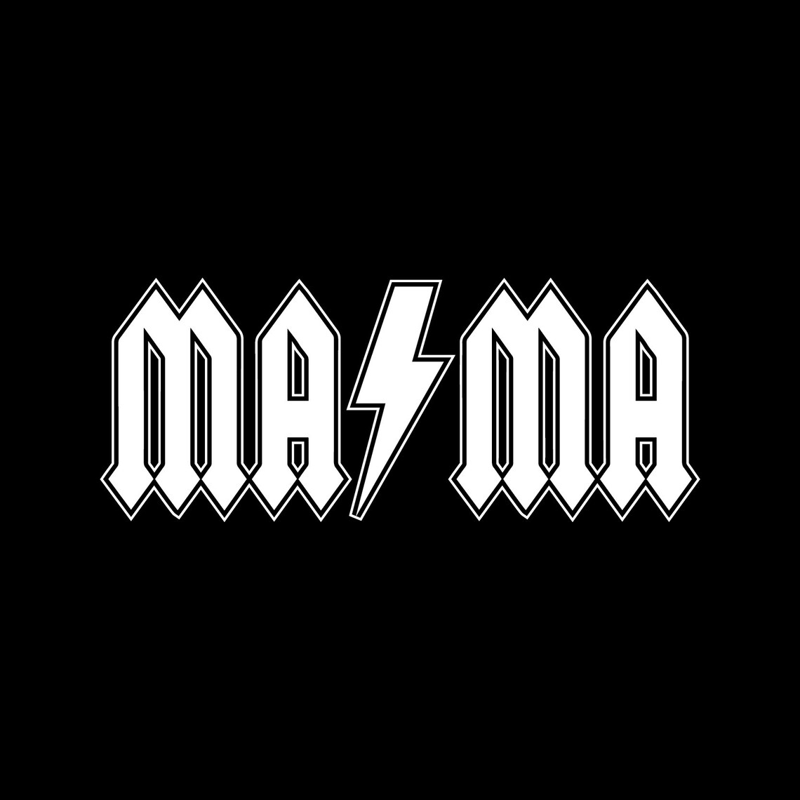 ACDC Mama SVG File PNG Vector for cricut and silhouette | Etsy