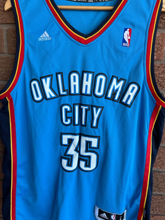 Oklahoma City Thunder Kevin Durant Adidas Blue T Shirt