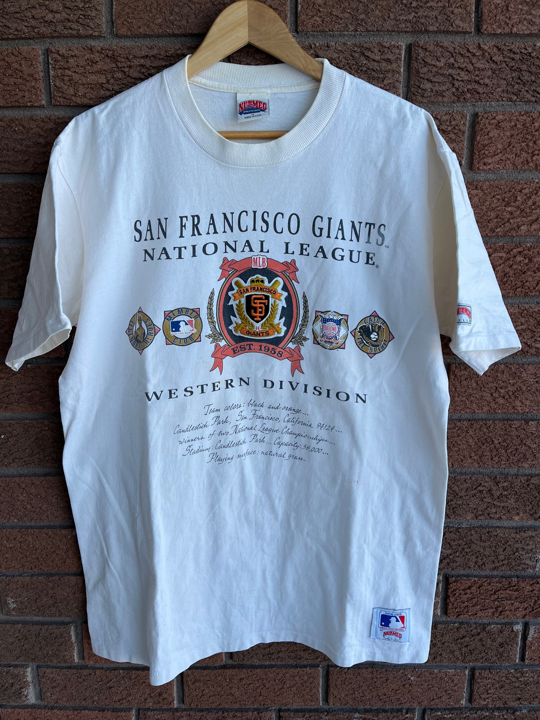 San Francisco Giants National League West Division Champions T-Shirt Mens Sz XL