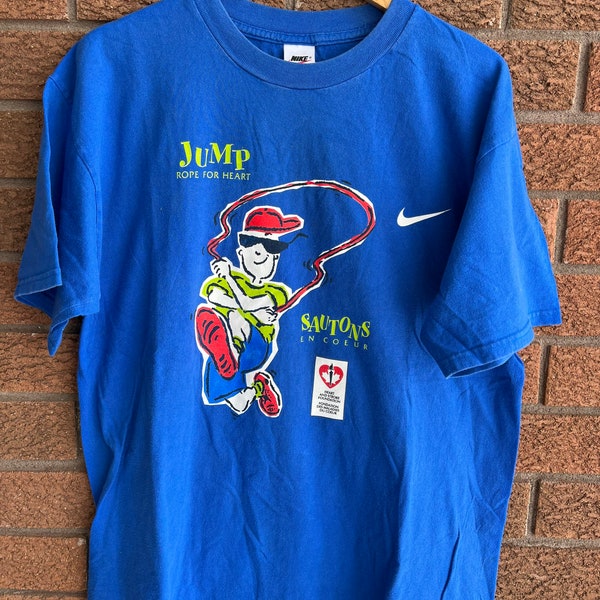 Vintage Nike Jump Rope For Heart T-shirt