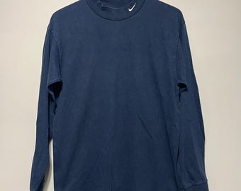 T-shirt manches longues Nike vintage à col cheminée
