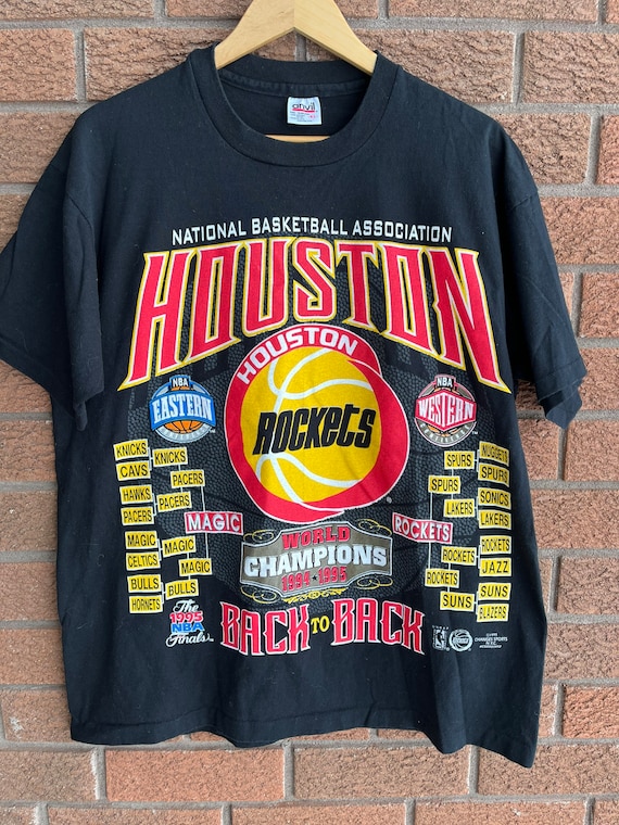 705Vintage Vintage Houston Rockets Back 2 Back NBA Champions T-Shirt