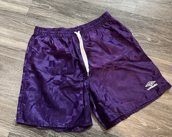 Vintage Umbro Purple Checkered Shorts