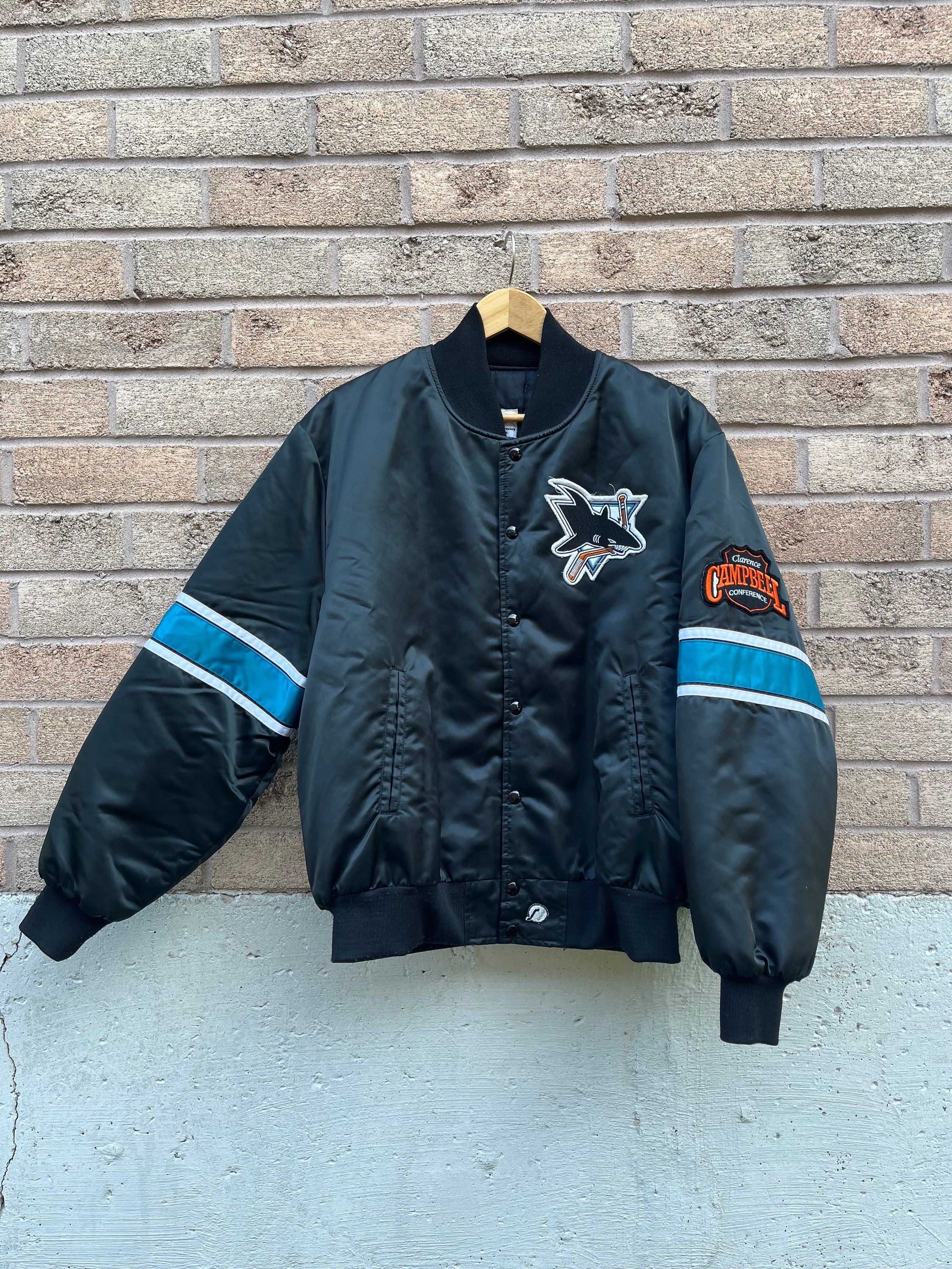 leather shark varsity jacket hoodie レザー San Jose Sharks leather shark varsity jacket hoodie レザー San Jose Sharks
