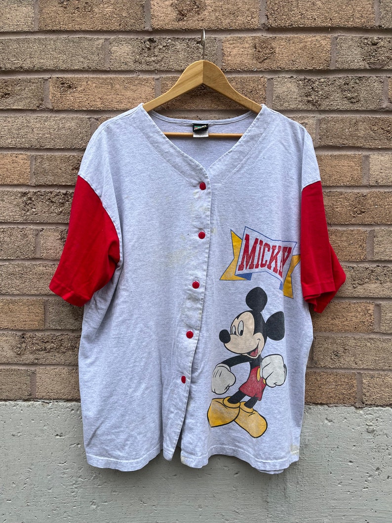 Vintage Mickey Mouse Baseball Jersey - Etsy Canada