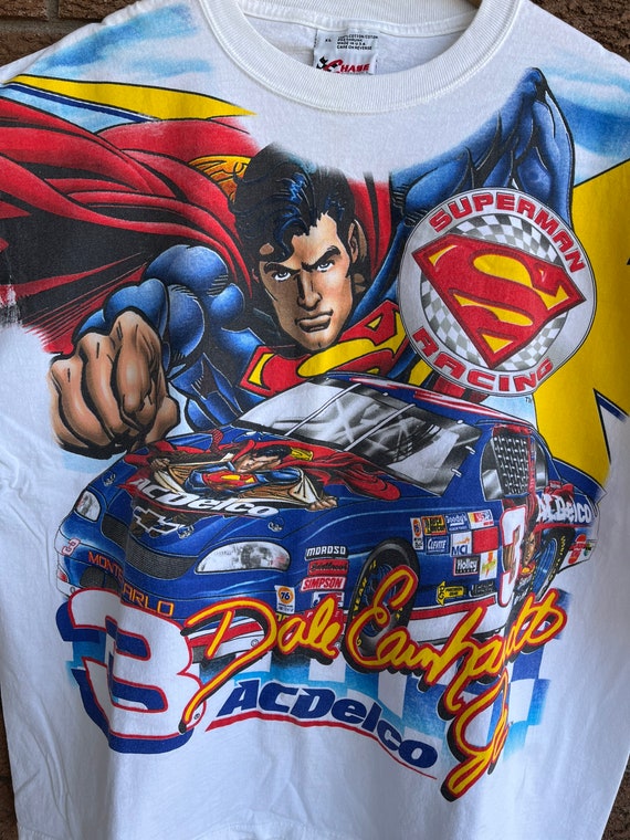 トップス 1998s supercar planet tee made in USA Vintage Dale Earnhardt Jr Superman AC Delco Nascar 1999 T-shirt - Etsy