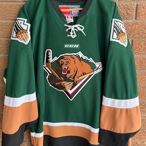 Utah Grizzlies Reebok ECHL Hockey Jersey adult large . SIGNATURES !