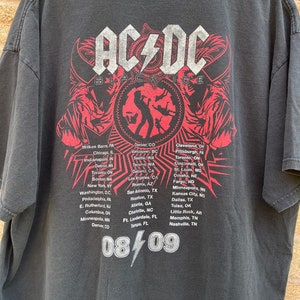 Vintage AC/DC Tour T-shirt - Etsy