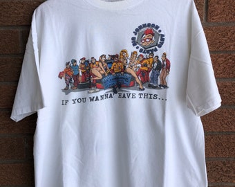 Vintage 1990s Big Johnson Fire Hoses Graphic T-shirt L White - Etsy