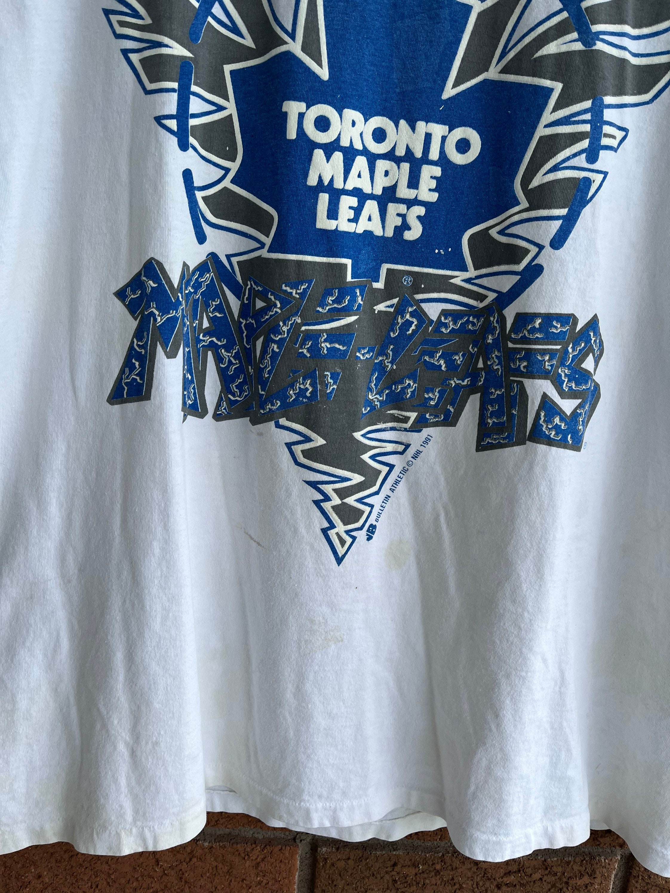 Vintage Toronto Maple Leafs Bulletin 91 T-shirt 