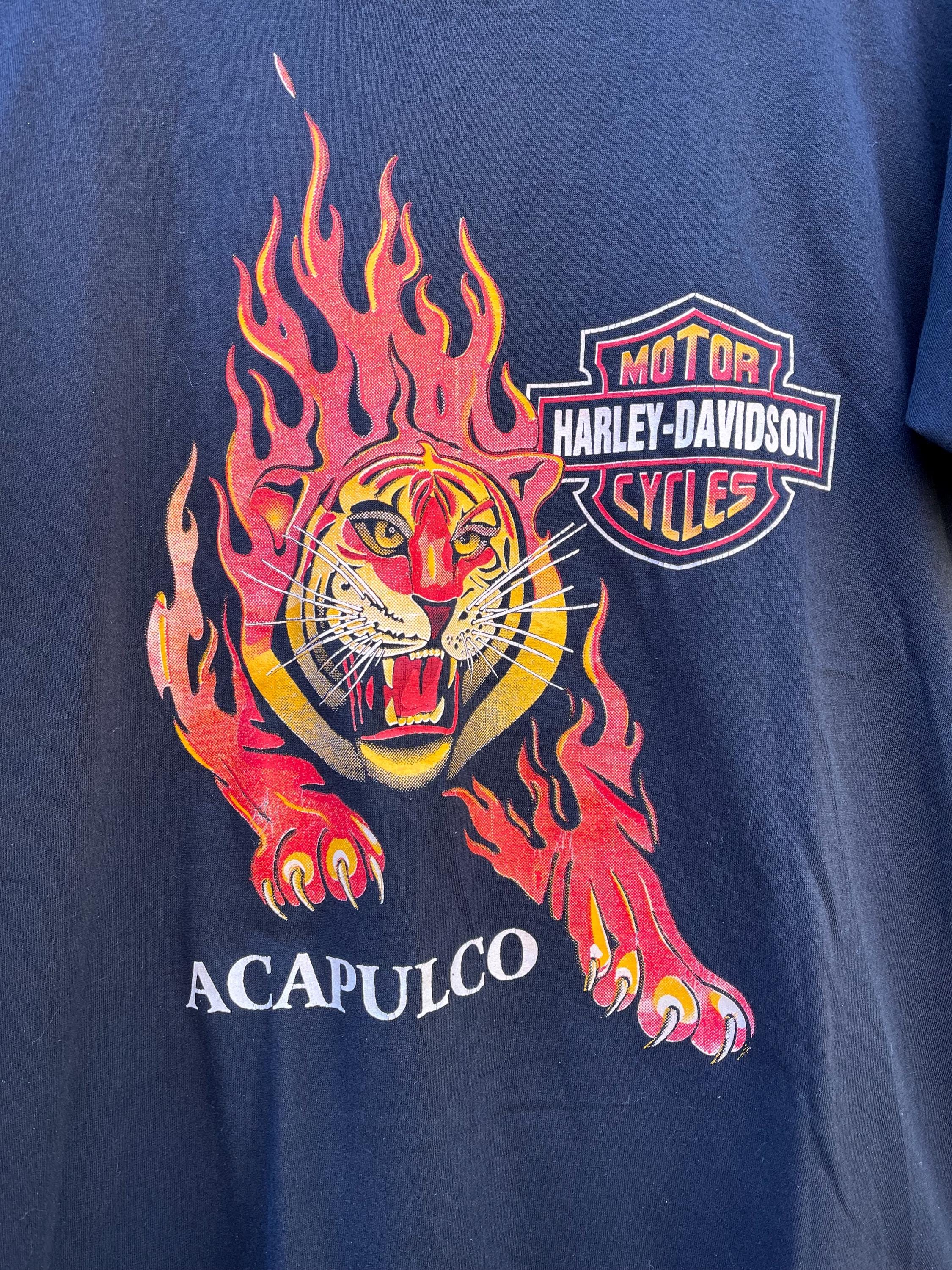 Harley-Davidson Tシャツ Acapulcoデザイン Vintage Harley Davidson Acapulco T-shirt - Etsy Canada