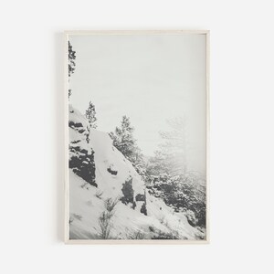 Snow Covered Forest Wall Art, Nordic Print, Scandinavian Wall Art, Winter Print, Rustic Cabin, Home Wall Art, Printable Wall Art, Wall Decor