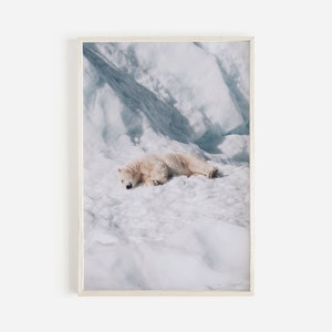 Christmas Printable Polar Bear Print Animal Wall Art Winter Decor Kids Room Printable Nordic Decor Polar Bear Art Digital Download Prints