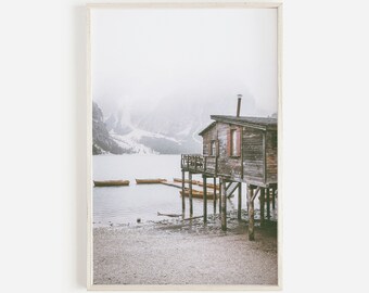 Mountain Print, Canadian Wall Art, Rustic Cabin Print, Mountain Lake Photography, Nordic Art, Mountain Range,Modern Art Print, Printable Art