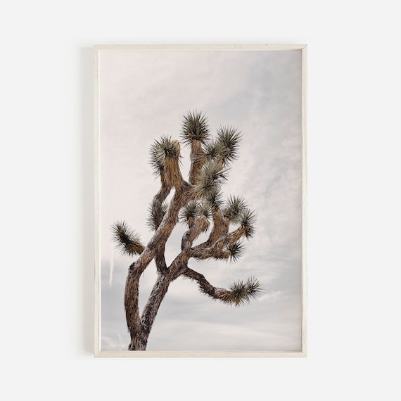 Joshua Tree Desert Wall Art Printable, Bohemian Style, Digital Download, California Desert, Cacti, Palm Springs, Neutral Wall Art