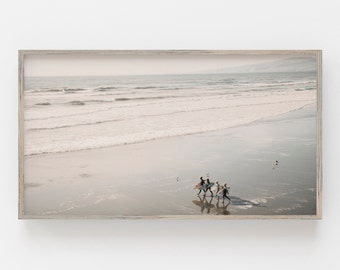 Samsung Frame TV Art | Surfing Art for Frame TV | Beach Digital Art | Coastal Digital Art | Art Frame TV | The Frame Tv | Instant Download