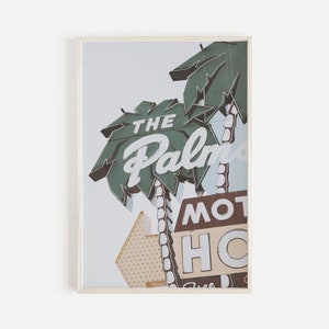 The Palm Motel Hotel Sign Wall Art, Palm Desert Wall Art, Neutral Wall Art, California Arizona Home Wall Art, Printable Wall Art, Wall Decor