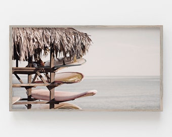 Samsung Frame TV Art | Surf Shack Digital Art | Art for Frame Tv | Beach Surf Frame Tv Download | Digital Art for Frame Tv | Frame Art Tv