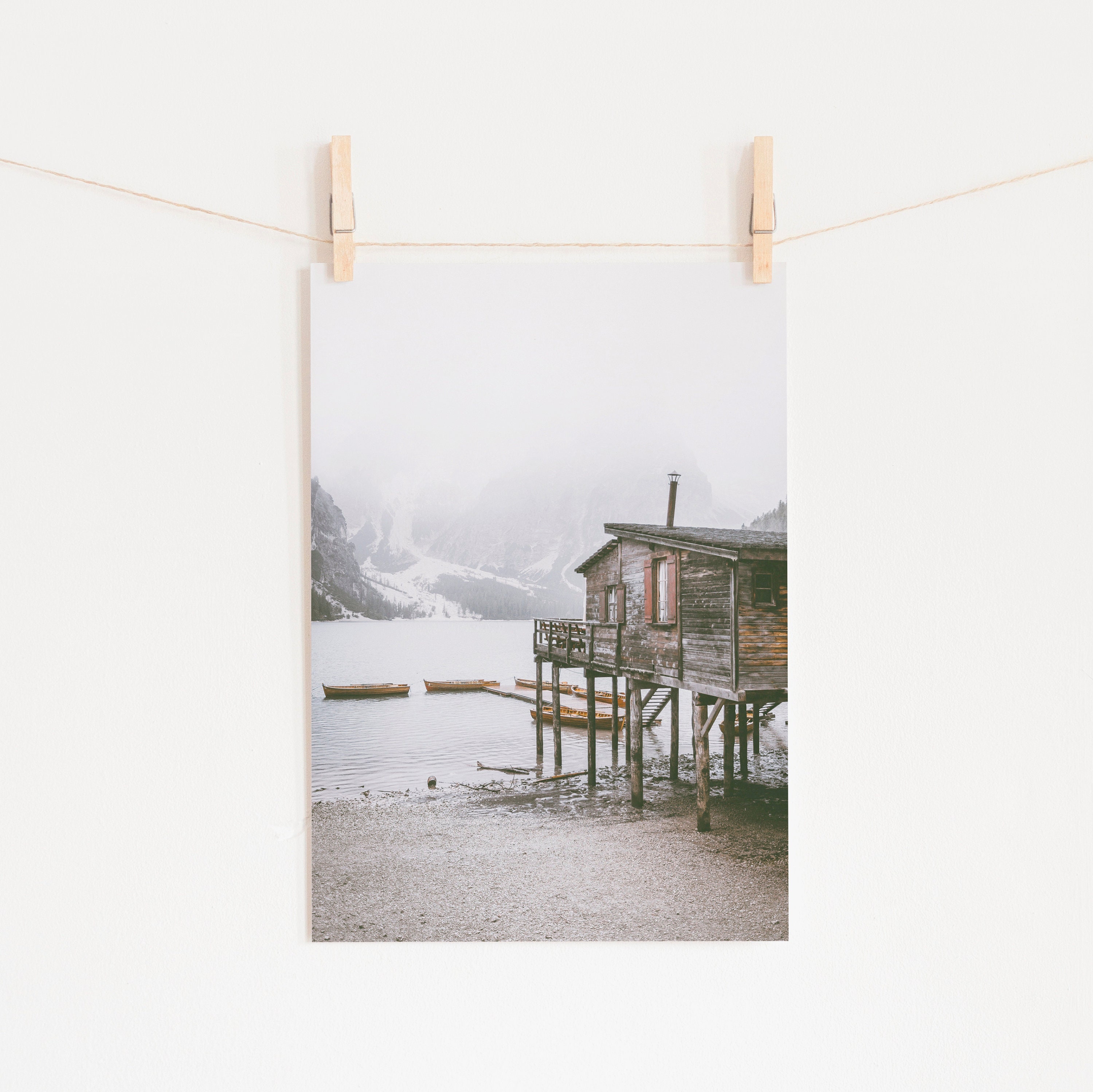 Mountain Print Canadian Wall Art Rustic Cabin Print Etsy