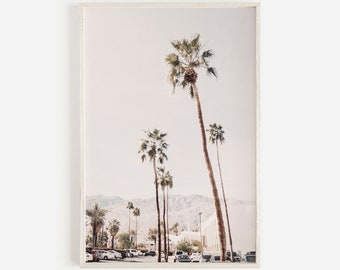 Retro California Palm Tree Art, Palm Springs, Miami Tropical Palms, Arizona Desert Palm Art, Digital Download, Home Wall Art, Film Photo