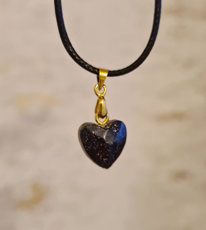 Orgonite 3D Geometric Heart Necklace / EMF protection/ Healing image 0