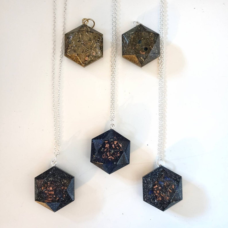 3D Orgone HEXAGON/ HEXAGRAM Sacred Geometry Pendant/ Healing Etsy