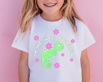 Kids Animal Chameleon Design Tee