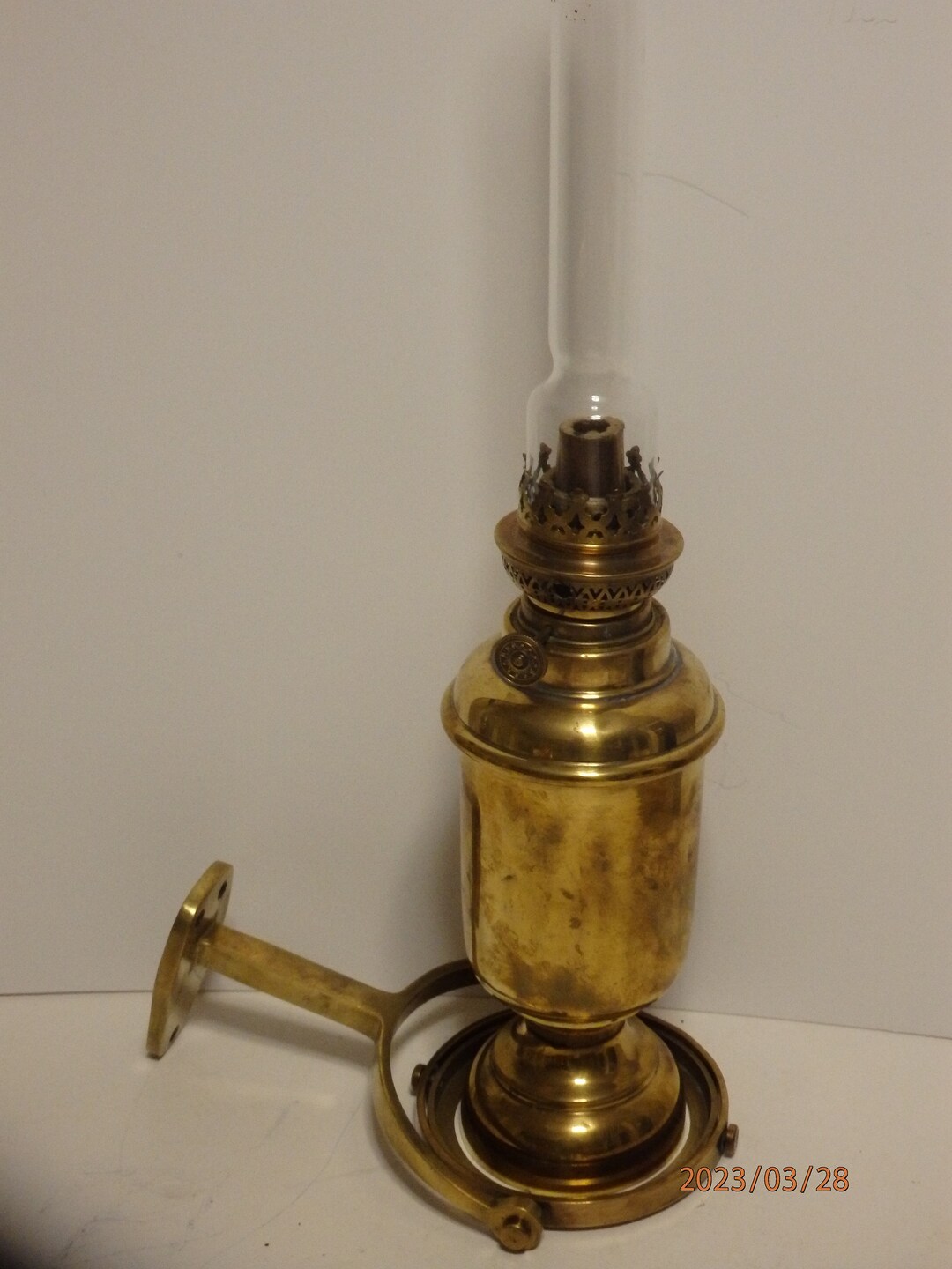 Old Boat Oil Lamp rare All in Brass the Lamp Still Stands Vertically Etsy