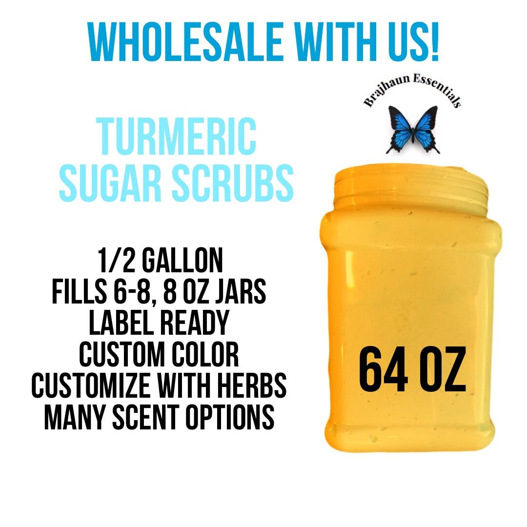 Half Gallon Wholesale Turmeric & Honey Sugar Scrubs No Etsy