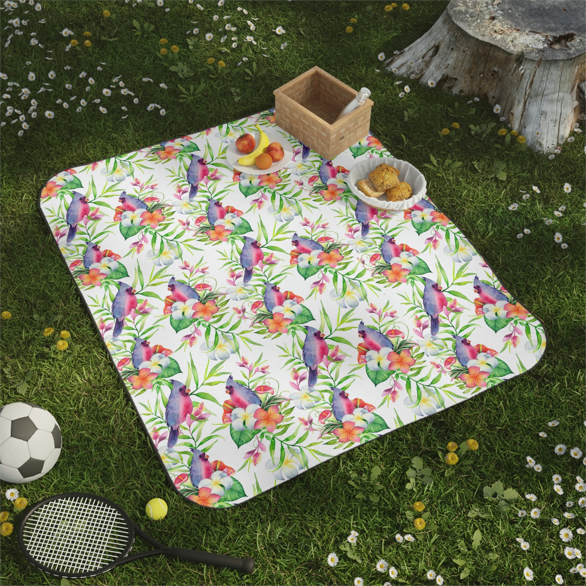 Bird Picnic Blanket L Vintage Themed Picnic Blanket L Waterproof Picnic Blanket L Beach Mat Etsy Canada