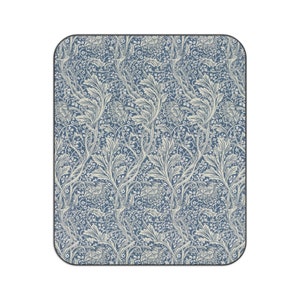 William Morris Blue Flower Pattern Picnic Blanket l Vintage Themed Picnic Blanket l Waterproof Picnic Blanket