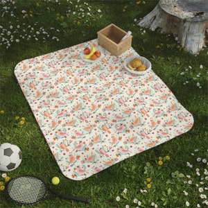 Retro Picnic Blanket l Vintage Themed Picnic Blanket l Waterproof Picnic Blanket l Beach Blanket