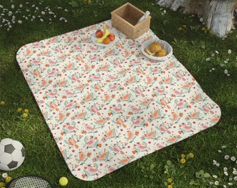 Retro Picnic Blanket l Vintage Themed Picnic Blanket l Waterproof Picnic Blanket l Beach Blanket